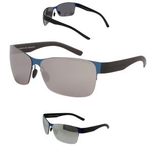 Porsche Design Frame - P'8582-C Dark Blue Mercury Silver Sunglasses CYCLING